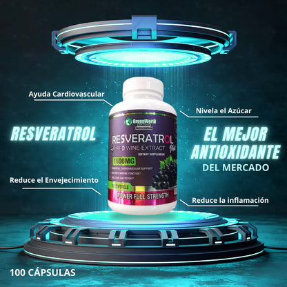 RESVERATROL 1600MG 100 Cápsulas Blandas