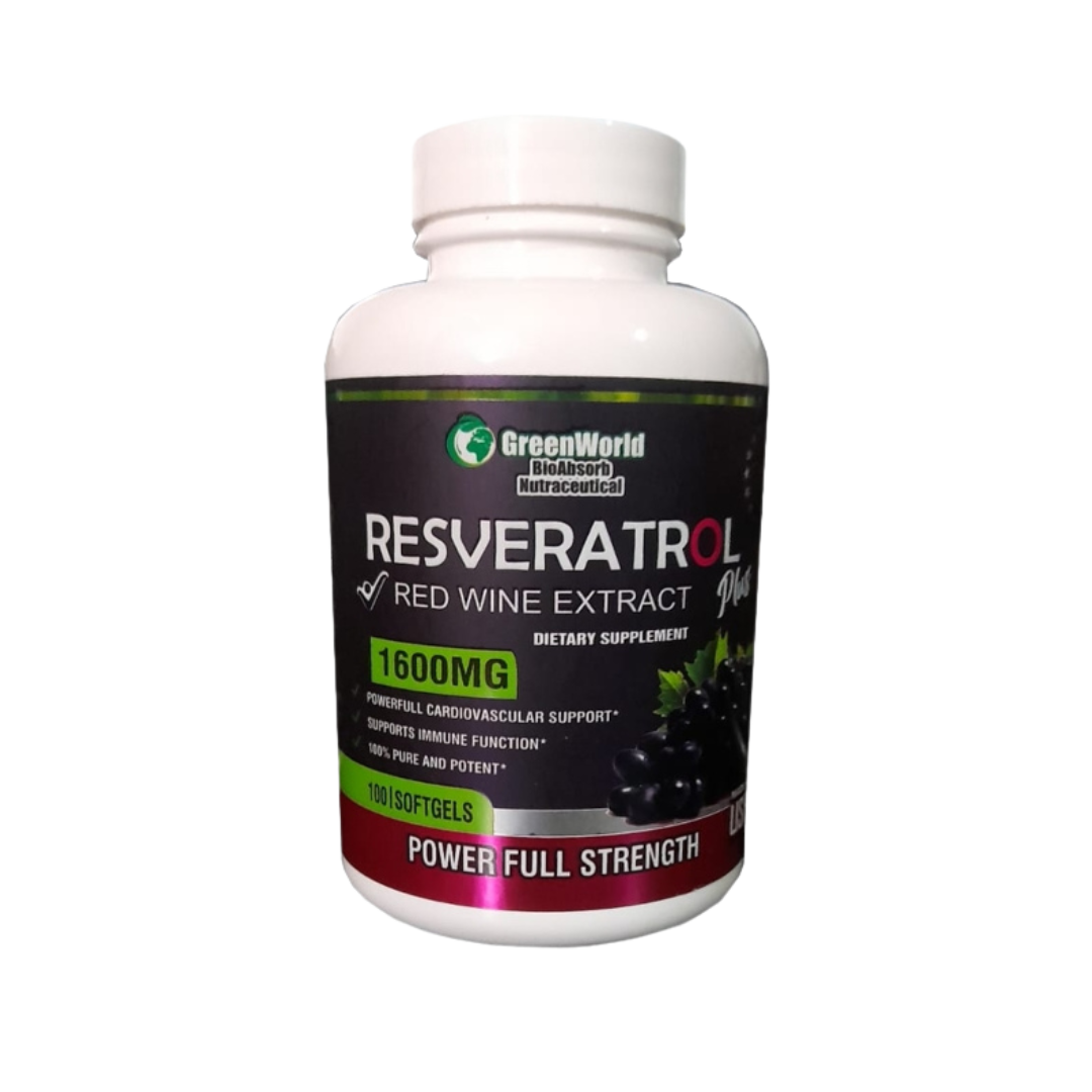 RESVERATROL 1600MG 100 Cápsulas Blandas